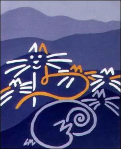 Quelle artiste française contemporaine, passionnée de peinture et de photographie, a peint ce 'chat sage' ?