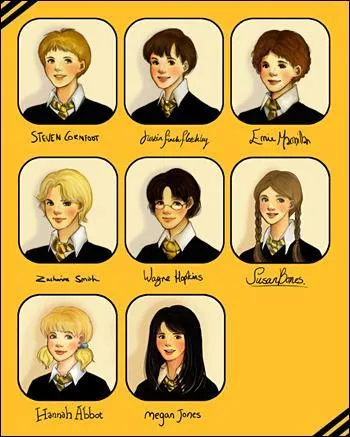 Ce n'est pas montré dans le film, mais Harry fait la connaissance de certains élèves de Poufsouffle dans le deuxième livre :