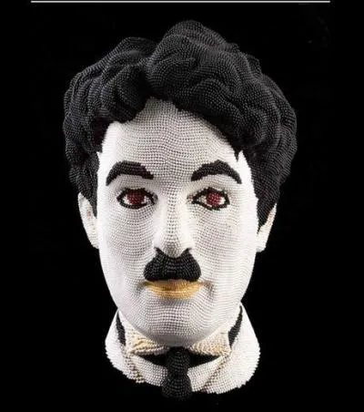 Quel spcialiste des portraits avec des allumettes a ralis celui du moustachu Charlie Chaplin ?