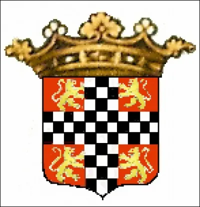 Au sommet de la nef de l'église, des blasons visibles sont au nombre de :