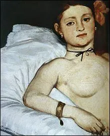 Comment se nomme ce bijou analogue  la Feronnire, port sur cette image par  Olympia  de Manet .