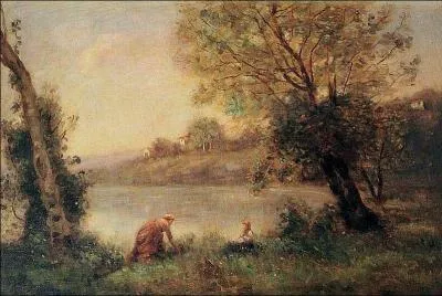 Qui a peint Paysanne et son enfant entre deux arbres ?