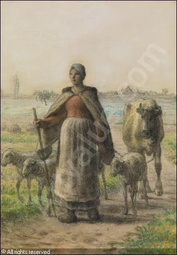 Qui a peint Femme conduisant sa vache aux champs ?