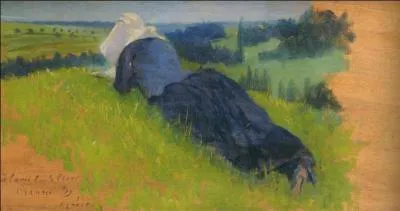 Qui a peint Paysanne tendue dans l'herbe ?