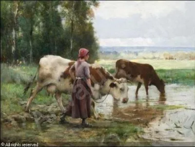 Qui a peint Femme faisant boire ses vaches ?