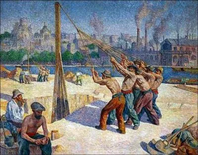 Qui a peint Quai de Seine batteurs de Pieux  Billancourt ?