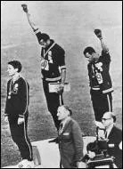 Ce mouvement est devenu mondialement connu aux Jeux olympiques de 1968 lorsque deux athltes noirs des tats-Unis levrent le poing sur le podium. Lequel de ces athltes n'a pas particip  cette action d'clat ?