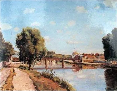 Qui a peint Pontoise Pont de chemin de fer ?