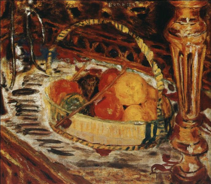  Panier et fruits sur le vaisselier (1924). Cet artiste post-impressionniste était surnommé par les amis peintres de son groupe, le  Nabi japonard  :