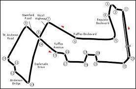 Le circuit Marina Bay Street Circuit pour le Grand Prix :