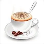 Caf avec un peu de lait mousseux :