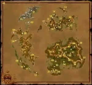 Quel endroit n'existe pas dans le jeu ?