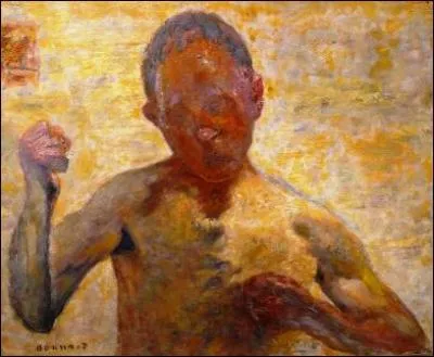  Le boxeur , autoportrait ralis en 1931, par le peintre appel par ses amis le  nabi japonard  qui a,  ce moment, 64 ans.