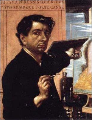 Quel artiste italien a réalisé cet  Autoportrait à la palette , en 1924, à l'âge de 36 ans ?