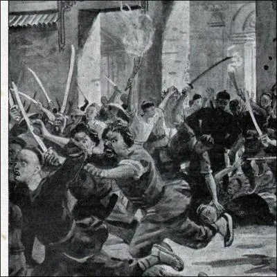 Le 14 aot, les forces internationales ont dlivr le quartier des ambassades de Pkin assig depuis 55 jours par un groupe de Chinois rebelles, les :