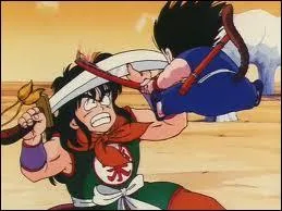 Lorsque Sangoku joue  Pierre/Feuille/Ciseaux contre Yamcha dans  Dragon Ball ,  quel coup correspond  ciseaux  ?