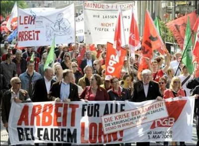 En 1914, quel pourcentage de la population totale de l'Allemagne est-elle syndique ?