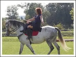 Lorsqu'on monte  cheval en plaant les 2 jambes du mme ct de la selle, on monte :