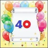 Pour la fte de sa ... , Quatre fois dix, quarante.