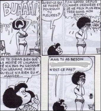 Mafalda sait très bien comment s'y prendre dès que sa maman tombe dans une crise d'identité. Sinon, voyez-la faire...