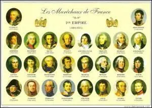 Quel est le nombre total de personnages ayant été distingués du titre honorifique de maréchal, sous le Ier Empire ?