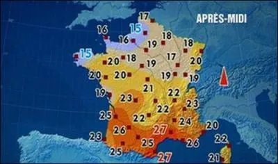 Combien affichera le thermomtre  Lyon ?