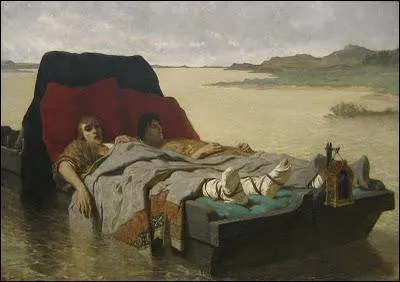 Mme si la peinture ici a un sens tragique (le peintre est Evariste-Vital Luminais) que l'on va mettre de ct, elle est pourtant semblable  l'image de fin d'un amusant film comique. Lequel ?