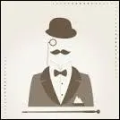 De quelle couleur est le' complet de l'homme dans un film avec Gregory Peck ?