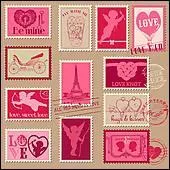 Un timbre-poste. Des 