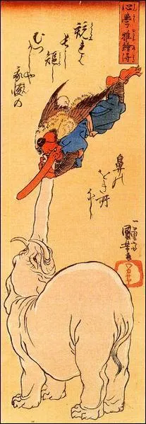 Ils sont représentés sous forme de corbeaux dans l'art japonais. Ce sont :