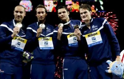 Le relais franais masculin a remport, comme aux Jeux Olympiques de Londres, une mdaille d'or devant les Etats-Unis lors du 4x100m nage libre. Quel temps les franais ont-ils ralis ?