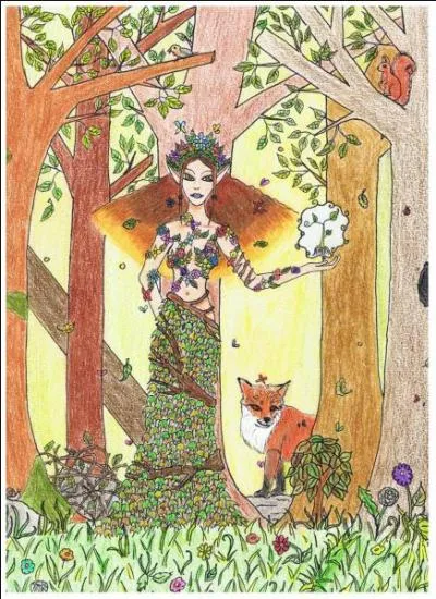 Une femme de la fort !