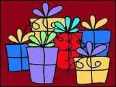 Les enfants  des cadeaux.