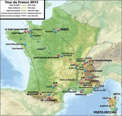 Combien de kilomtres les coureurs ont-ils parcouru entre Porto-Vecchio et Paris ?