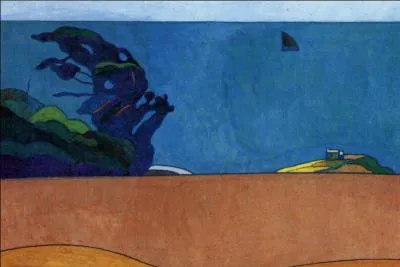 Paysage du Pouldu, 1892 par un peintre du groupe de Pont-Aven, ami de Paul Gauguin et Emile Bernard.