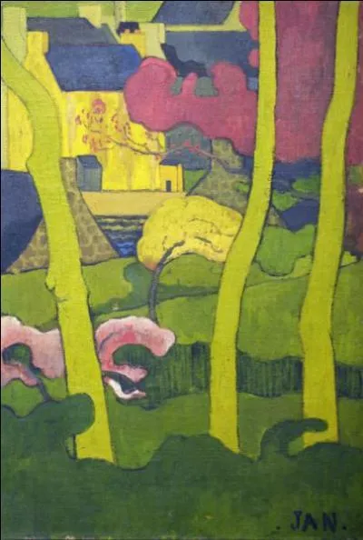 Paysage dcoratif, 1891-92, par le nabi obliscal.