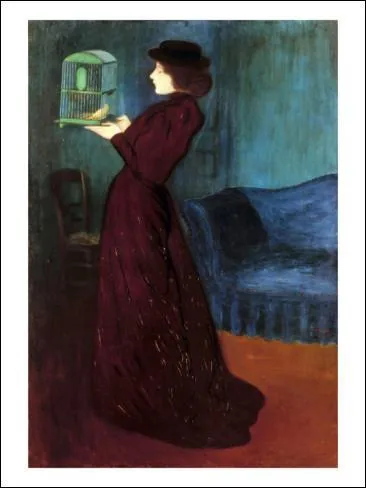 La Femme  la cage, 1892, par le nabi hongrois.