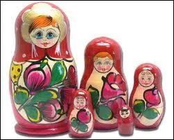Les matriochkas sont les petites poupes russes en bois dont les tailles sont dcroissantes et qui s'embotent les unes dans les autres. Savez-vous ce que ce mot signifie, en russe ?