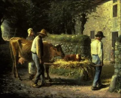 Qui a peint Paysan avec un veau n dans les champs ?