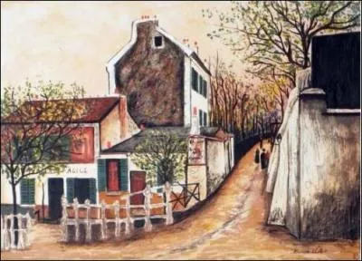 Quel peintre paysagiste, fils de Suzanne Valadon, a ralis la toile   Le lapin agile  ?