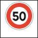 À quel endroit la vitesse est limitée à 50 km ?