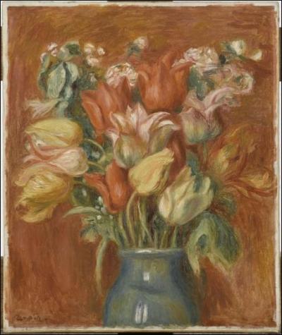 Quel peintre impressionniste né à Limoges, a réalisé ce  Bouquet de tulipes  en 1905 ?
