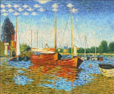 Quel artiste impressionniste a peint  Bateaux rouges à Argenteuil  ?