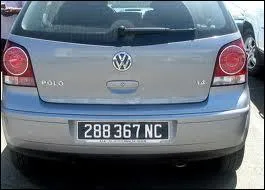 A la fin de l'immatriculation, nous trouvons les lettres (NC), ce qui indique que nous sommes en ...