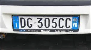 Cette plaque avec la lettre (I) vient ...