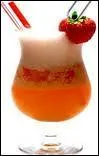 Très bon cocktail : du bon jus d'ananas, du jus de pomme, du sirop d'orgeat et des fraises. Ce cocktail c'est de la bombe,...