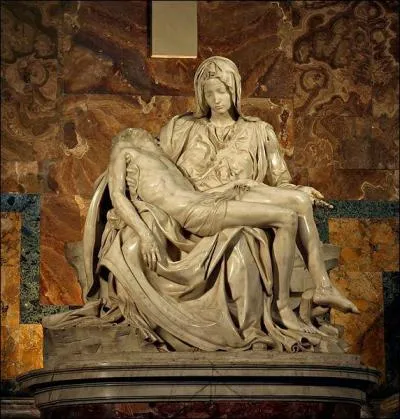 ''La Pieta'' est conserve  la Basilique Saint-Pierre du Vatican  Rome. Mais par qui a-t-elle t sculpte ?