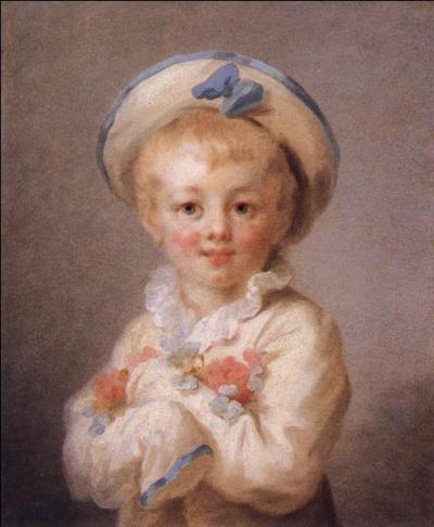Quel est ce peintre français, né à Grasse, un des plus importants du 18ème siècle, qui a peint  L enfant en Pierrot  ?