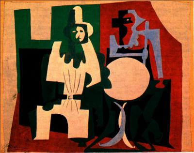 A quel peintre ayant souvent représenté ces deux personnages, doit-on  Pierrot et Arlequin à la terrasse de café , réalisé en 1920 ?