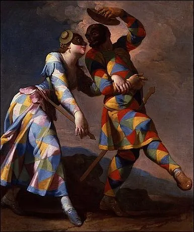Ce peintre italien du 18me sicle est issu de l'cole florentine de la priode rococo, et a peint beaucoup de fresques. On lui doit  Arlequin et Colombine . Il s'agit de :
